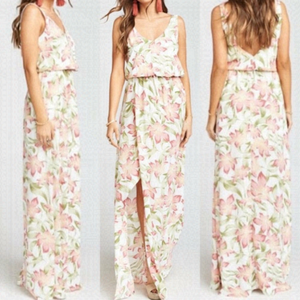 NWT Show Me Your Mumu‎ Kendall Maxi Dress Floral Lily Size Small Bohemian Boho S